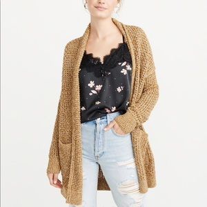 Textured Open Front Cardigan